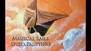 Magical Sails : Ship in the Clouds Speed Paint