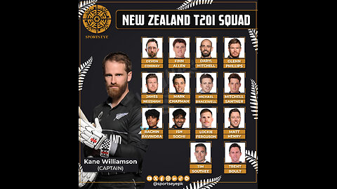 New Zealand Cricket Team's ICC T20 World Cup 2024 Squad !