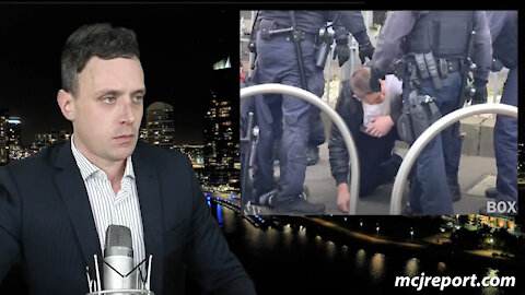 Nick Patterson interacts with Victoria Police