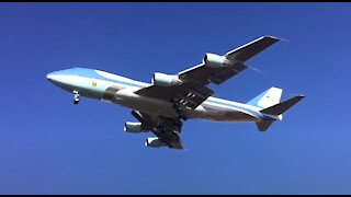 AF1 "Trump One" AWSOME final approach to Philadelphia International Airport PHL 1/26/17