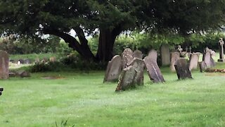 Is this a possible ghost sighting in a church graveyard