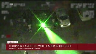 Chopper targeted with laser in Detroit