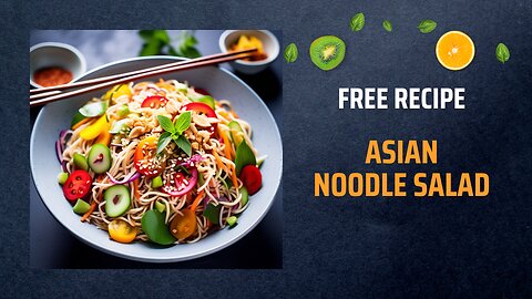 Free Asian Noodle Salad Recipe 🥢🥗Free Ebooks +Healing Frequency🎵