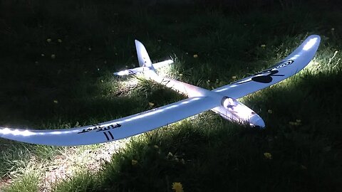 E-flite Night Radian RC Glider - FT 2M Powered Sailplane Dusk Flight