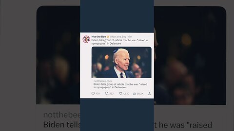 Biden the most relatable president of all time: raised in synagogues!
