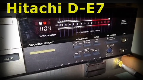 Hitachi D-E7 - extremely rare vintage 3 head cassette deck from 1983