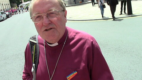 Church of England Bishop defends LGBT in the church - at Gay Pride Parade