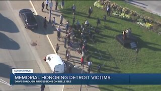 City honors 1500+ Detroiters lost to coronavirus with memorial drive on Belle Isle