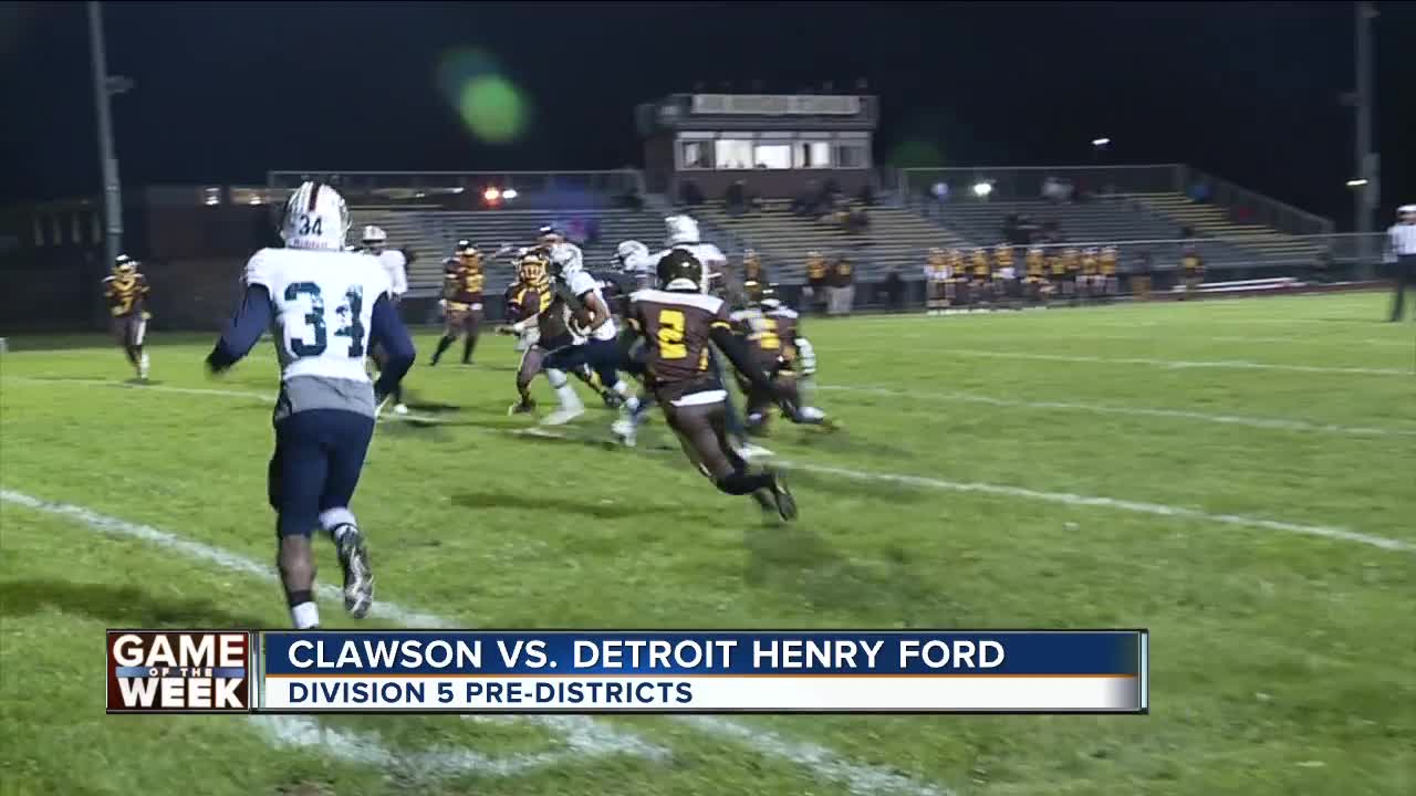 Clawson beats Detroit Henry Ford in WXYZ Game of the Week