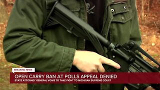 Court of Appeals denies appeal in open carry ban case, cites laws against voter intimidation