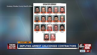 17 arrested in Pinellas County unlicensed contractor sting