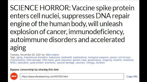 Swedish Scientists know about C-19 vaccine damages to DNA repair mechanism. Why give it to children?