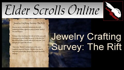 Jewelry Crafting Survey The Rift [Elder Scrolls Online] ESO