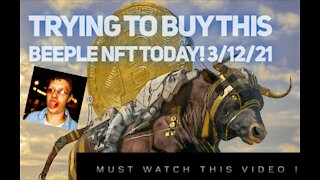 Im Trying To Buy A BEEPLE NFT TODAY! - Must Watch!!