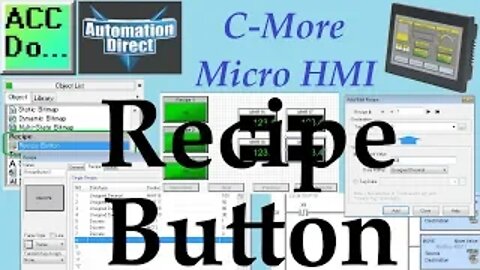 C-More Micro HMI Object Recipe