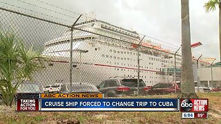 Cruise ship forced to change trip to Cuba