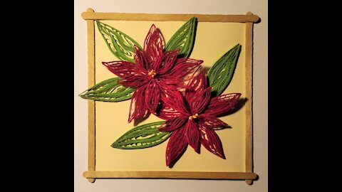 How to make quilling poinsettia
