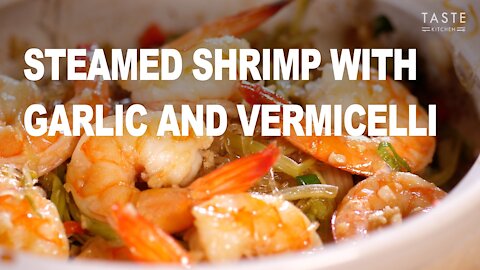 Steamed Shrimp with garlic and vermicelli