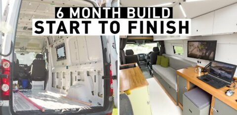 DIY Camper Van Conversion. Full Build Timelapse