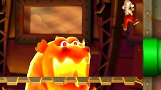 Soda Jungle-Castle Iggy's Volcanic Castle (All Star Coins) New Super Mario Bros U Deluxe