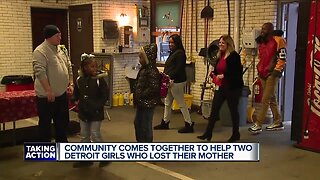 Community comes together to help two Detroit girls who lost their mother