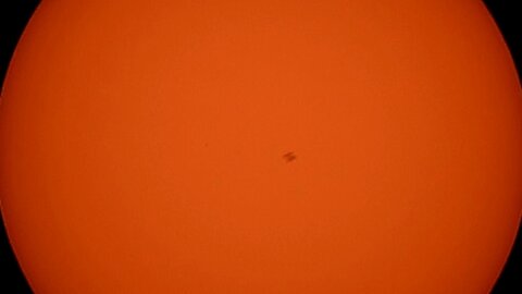 Solar transit of the ISS 8/14/21