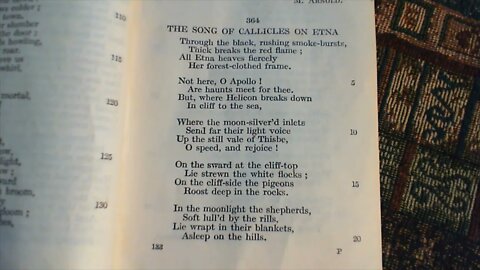 The Song Of Callicles On Etna - M. Arnold