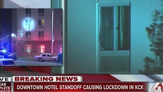 Hilton Garden Inn in KCK on lockdown after gunman fires shots at police officers