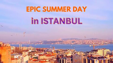 Epic Sound Of a Summer Day in Istanbul | City Ambience Sounds | Cozy Terrace