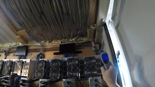 Bitcoin Mining Farm - Checking for Heat Spots in Our Containers, Heat Gun S17, S19
