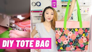 Easy Lined Tote Bag | Beginner Sewing Tutorial