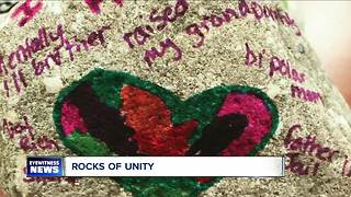 Rocks of Unity created in memory of lives lost