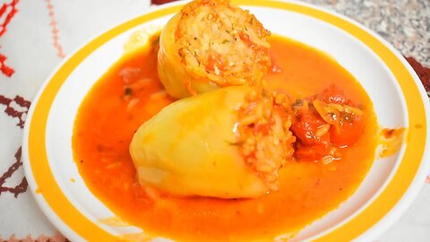 Romanian Meat & Rice Stuffed Peppers | Granny's Kitchen Recipes | Ardei Umpluți