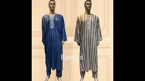 Embroidered V Neck Men's Muslim Robe Set Kaftan | ʟɪɴᴋ ɪɴ ᴛʜᴇ ᴅᴇꜱᴄʀɪᴘᴛɪᴏɴ 👇 ᴛᴏ ʙᴜʏ