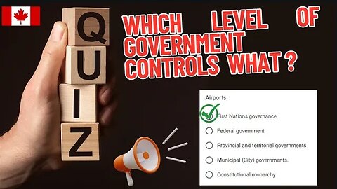 Which level of government controls what ? #quiz #canada #quizgames #quiztime #canada