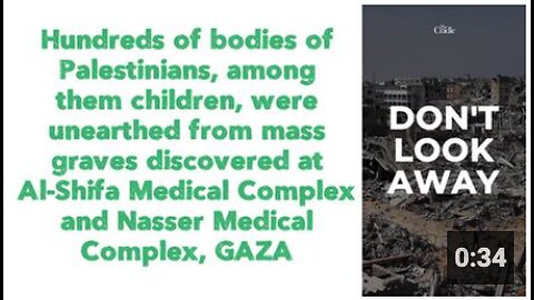 18+ Hundreds of bodies of Palestinians, among them children, were unearthed from mass graves