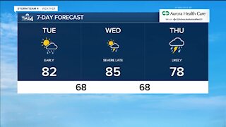 Warm, humid Tuesday ahead