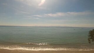 The view from the Amtrak Coast Starlight in Santa Barbara