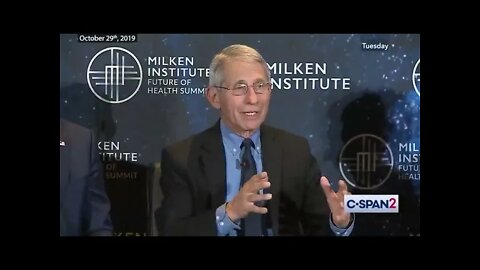 New Video Emerges of Dr. Fauci Discussing Universal Flu Vaccine From 2019 - Milken Institute