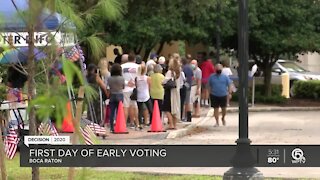 Boca Raton voters experience long lines on first day of early voting
