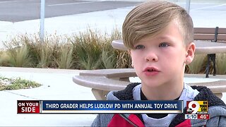 Third-grader helps Ludlow PD with annual toy drive