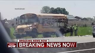 20 hurt after semi hits school bus carrying Milwaukee students near DeForest
