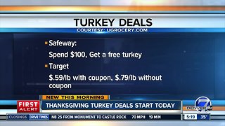Turkey deals are already starting