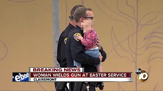 Woman wields gun at Easter service