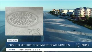 Sand artist joins initiative to restore Fort Myers Beach Arches