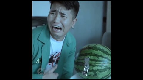 funny video eating fruit😄😄😄 #watermelon