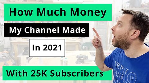 How Much Money My Woodworking Channel Made in 2021 With 25k Subscribers | Woodworking Business