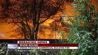 Crews fighting commercial building fire in River Rouge