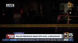 Police investigating scene near 19th Avenue and Broadway Road