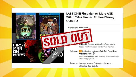 WITCH Tales - FIRST MAN On MARS Blu-Ray Combos SOLD OUT!